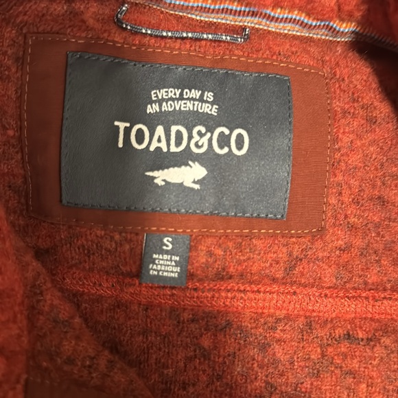 Toad & Co. rust fleece jacket small - Picture 5 of 6